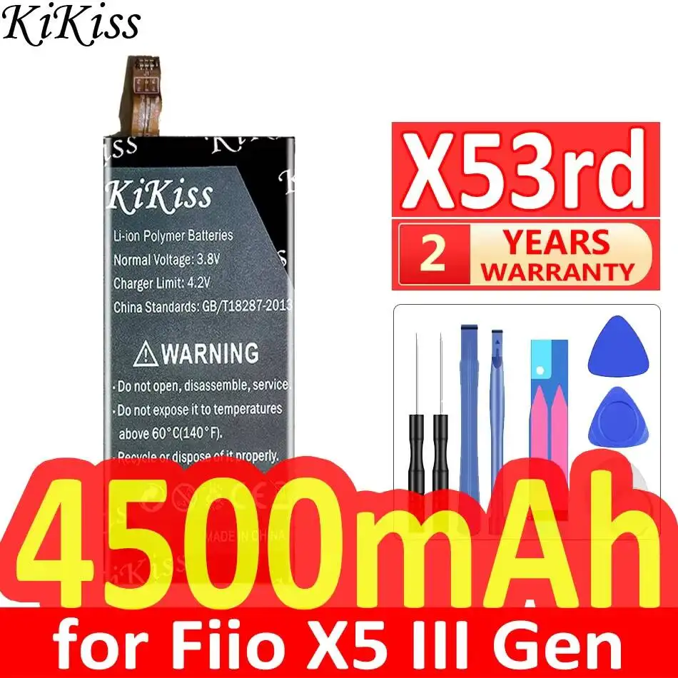Мощная батарея 4500 мАч KiKiss X5 3rd (644690) для проигрывателя Fiio X5 III Gen 3 Gen3
Мощная батарея 4500 мАч KiKiss X5 3rd (644690) для проигрывателя Fiio X5 III Gen 3 Gen3