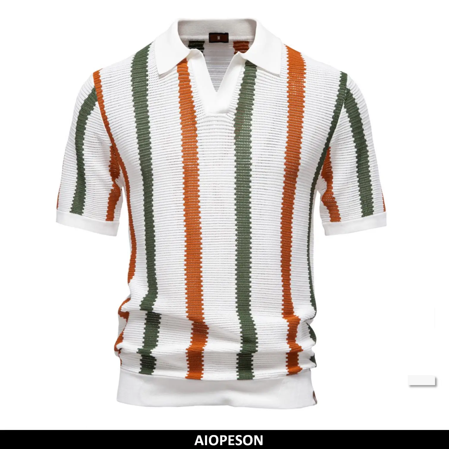 AIOPESON Men's Ribbed Knit Polo Shirt for Breathable Striped Casual Wear with Comfortable Collar High Quality Male Polo Shirt
AIOPESON Men's Ribbed Knit Polo Shirt for Breathable Striped Casual Wear with Comfortable Collar High Quality Male Polo Shirt