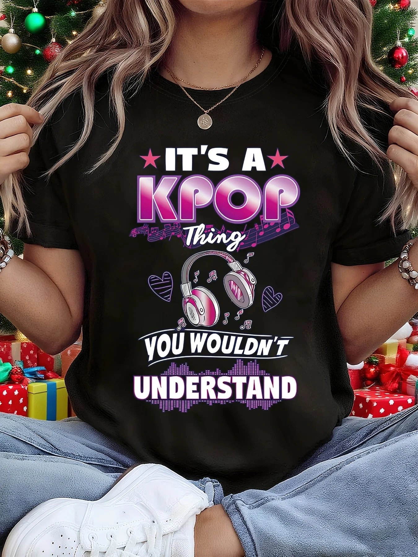Women's Short Sleeve T-shirt "IT'S A KPOP Thing Letter Print Crew Neck Casual Daily Fitted Comfort Tee For Summer & Spring
Women's Short Sleeve T-shirt "IT'S A KPOP Thing Letter Print Crew Neck Casual Daily Fitted Comfort Tee For Summer & Spring