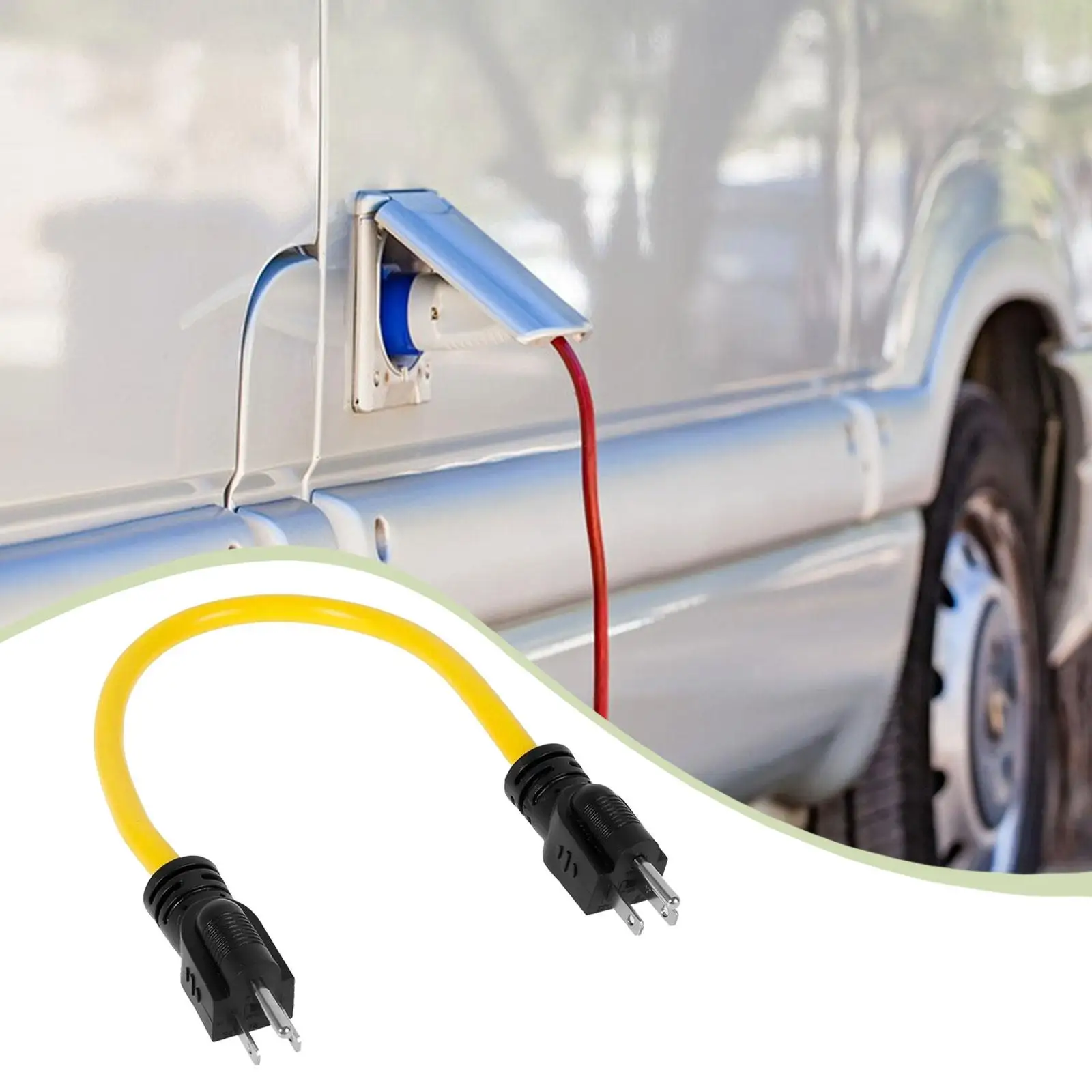 RV Power Adapter Extension Cable Sturdy Metal Household Power Supply for Electric Trailer Use
RV Power Adapter Extension Cable Sturdy Metal Household Power Supply for Electric Trailer Use