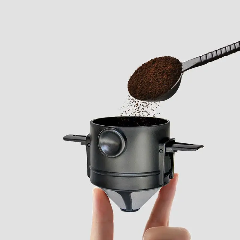 Portable Foldable Coffee Filter Stainless Steel Easy Clean Reusable Coffee Funnel Paperless Pour Over Holder Coffee Dripper
Portable Foldable Coffee Filter Stainless Steel Easy Clean Reusable Coffee Funnel Paperless Pour Over Holder Coffee Dripper