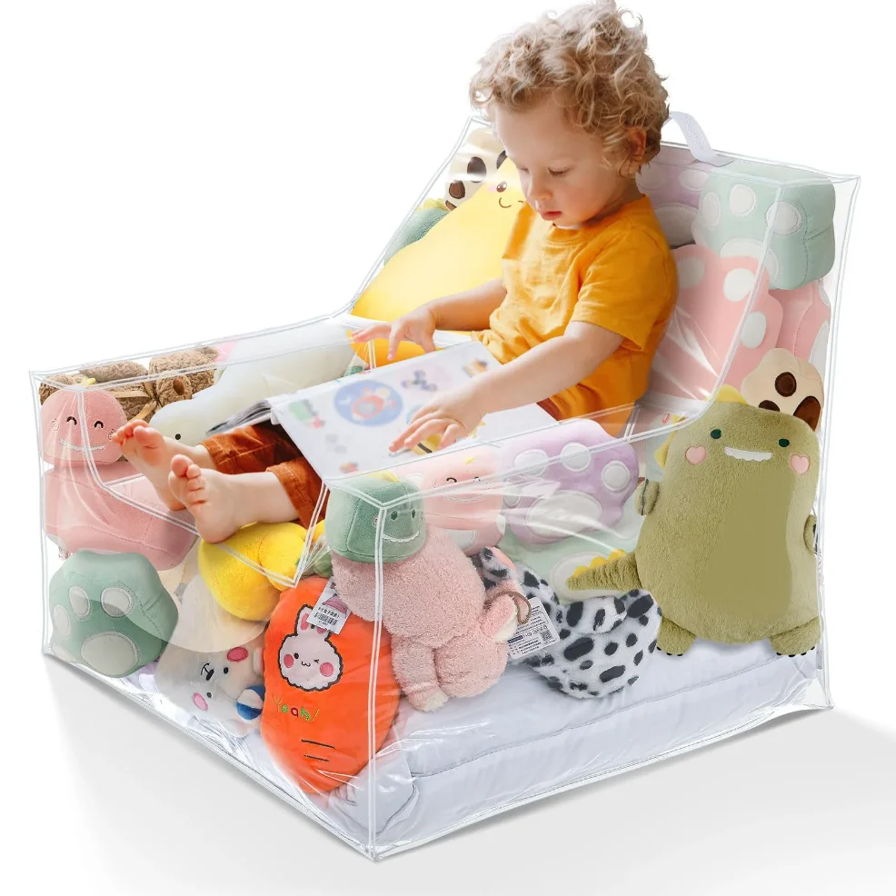 Kids Storage Stool Chair 2in1 Thickened PVC Toy Organizer Bag Transparent Seat Creative Storage Box
Kids Storage Stool Chair 2in1 Thickened PVC Toy Organizer Bag Transparent Seat Creative Storage Box