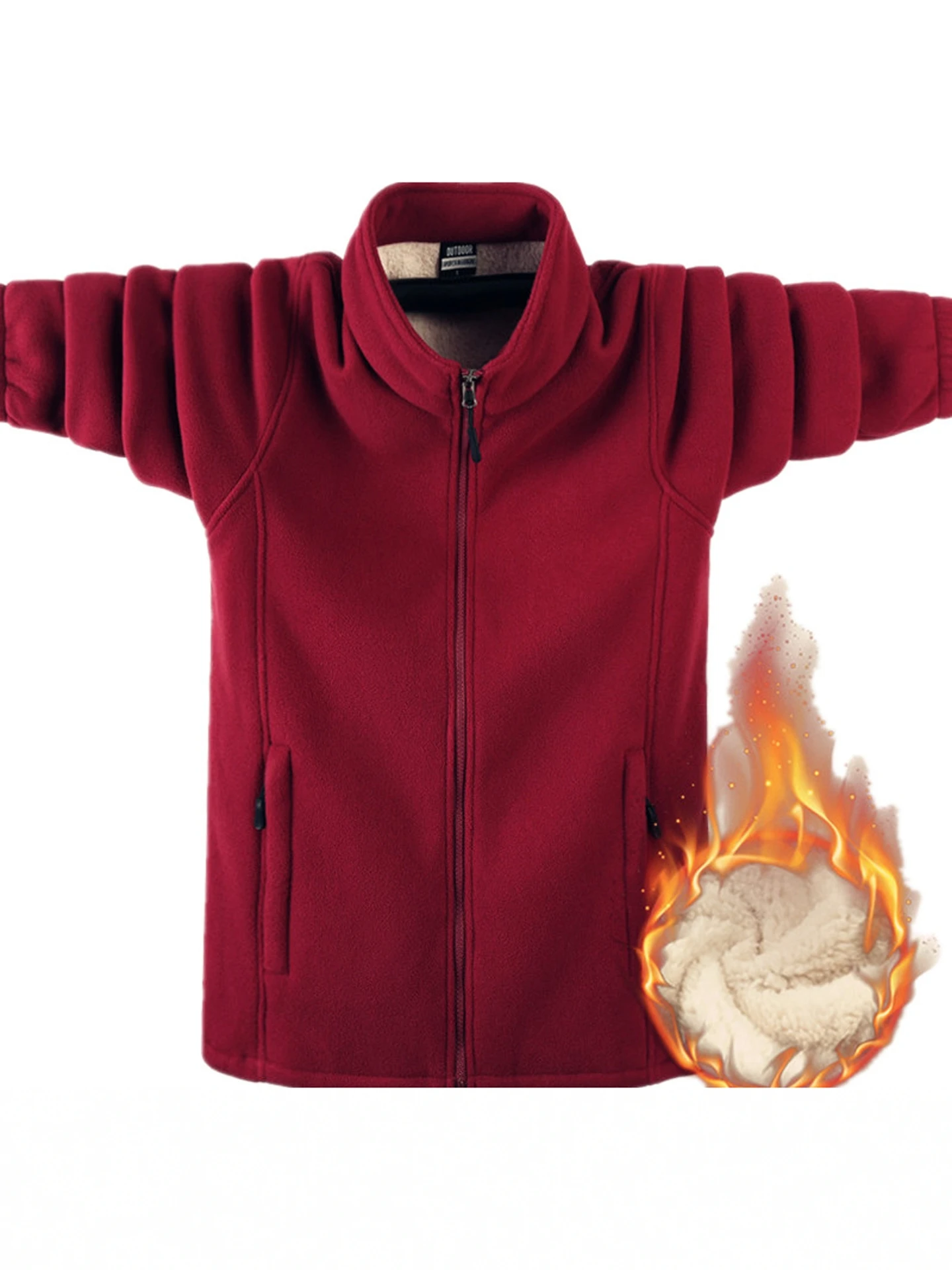 Men's Winter Thickened Large Size Fleece Lined Stand Collar Jacket Cardigan Warm Sweatshirt Outerwear Polyester Fiber Coat
Men's Winter Thickened Large Size Fleece Lined Stand Collar Jacket Cardigan Warm Sweatshirt Outerwear Polyester Fiber Coat