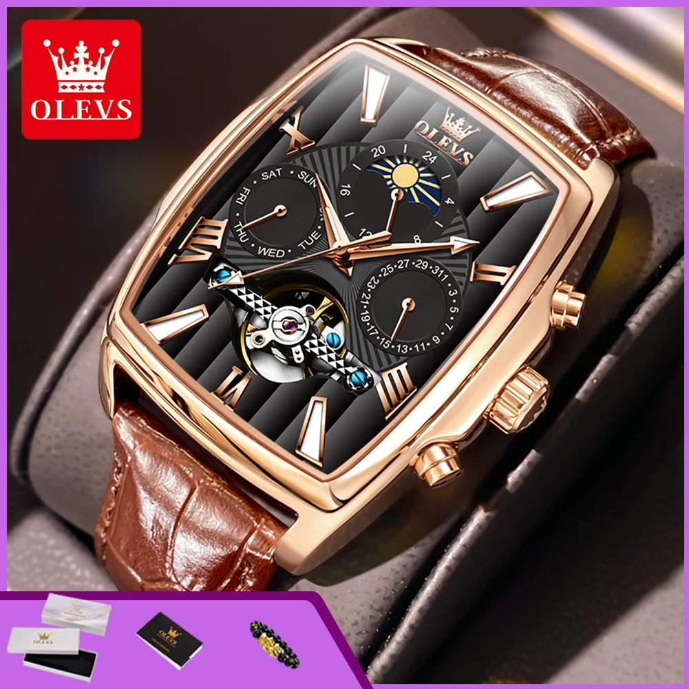 OLEVS 6675 Multi functional Mechanical Wrist Watches for Man Leather Strap Moon Phase Automatic Luminous Business Men's Watch
OLEVS 6675 Multi functional Mechanical Wrist Watches for Man Leather Strap Moon Phase Automatic Luminous Business Men's Watch