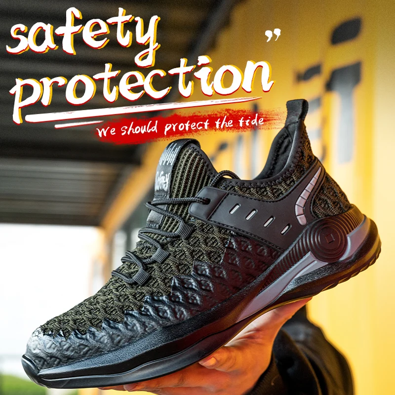 Men's Steel Toe Safety Shoes Anti Crush And Piercing Breathable Lightweight Work Boots Green Four Seasons Comfortable Work Shoes
Men's Steel Toe Safety Shoes Anti Crush And Piercing Breathable Lightweight Work Boots Green Four Seasons Comfortable Work Shoes