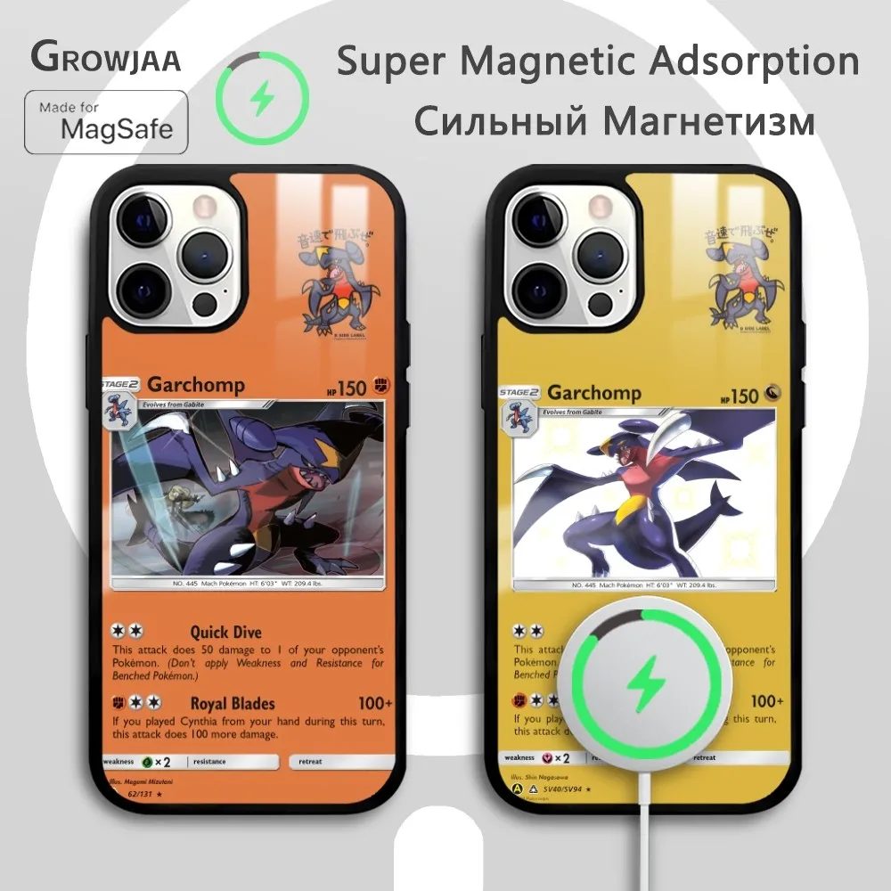 Garchomp Card Introduction Phone Case For IPhone 16 15 14 13 12 11 Pro Max Plus Mini Magsafe Mirror Wireless Magnetic Funda
Garchomp Card Introduction Phone Case For IPhone 16 15 14 13 12 11 Pro Max Plus Mini Magsafe Mirror Wireless Magnetic Funda