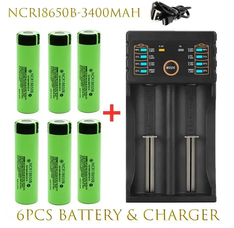 100% original imported rechargeable battery+charger lithium battery NCR186550 34B 3.7V 3400mAh+201 charger
100% original imported rechargeable battery+charger lithium battery NCR186550 34B 3.7V 3400mAh+201 charger