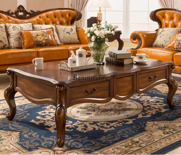 yj19 American-style Solid Wood Living Room Rectangular Tea Table European-style Coffee Table Sofa Side Table 
yj19 American-style Solid Wood Living Room Rectangular Tea Table European-style Coffee Table Sofa Side Table