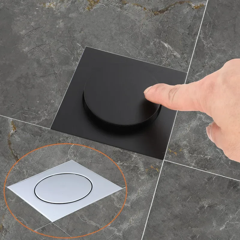 10X10 CM Floor Drains Black/Chrome Brass Shower Floor Drain Bathroom Deodorant Square Floor Drain Strainer Cover Grate Waste
10X10 CM Floor Drains Black/Chrome Brass Shower Floor Drain Bathroom Deodorant Square Floor Drain Strainer Cover Grate Waste