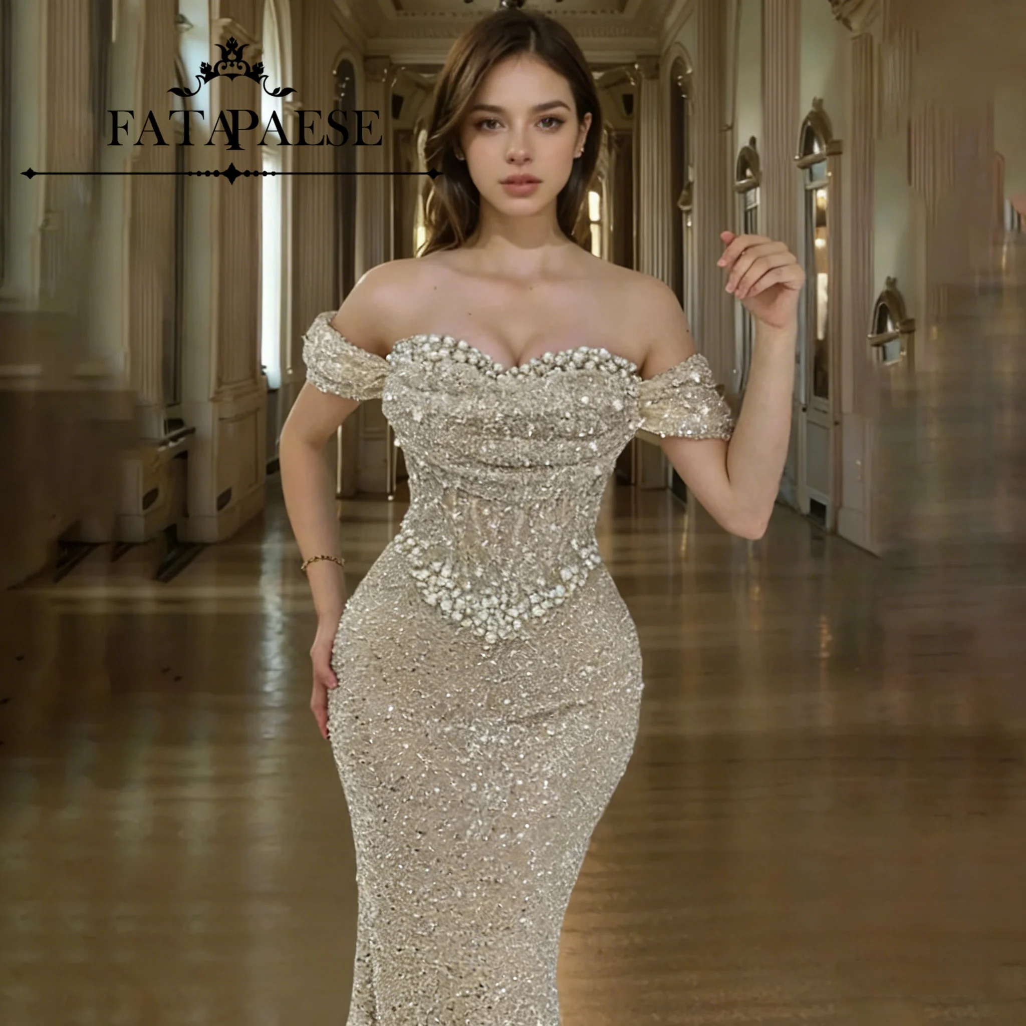 Plus Size Vows Customized Women's Evening Dress Sexy Prom Dress Crystals Beading Off The Shouder Mermaid Floor Length Sweep Gown
Plus Size Vows Customized Women's Evening Dress Sexy Prom Dress Crystals Beading Off The Shouder Mermaid Floor Length Sweep Gown