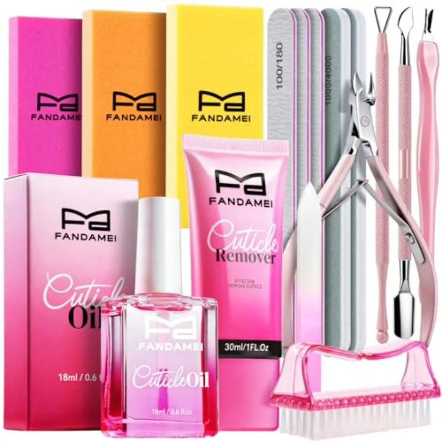 Manicure Kit for Women, Professional Nail Files and Buffers, Cuticle Remover Tool with Cuticle Softener, Scented Oil, Nippers,
Manicure Kit for Women, Professional Nail Files and Buffers, Cuticle Remover Tool with Cuticle Softener, Scented Oil, Nippers,