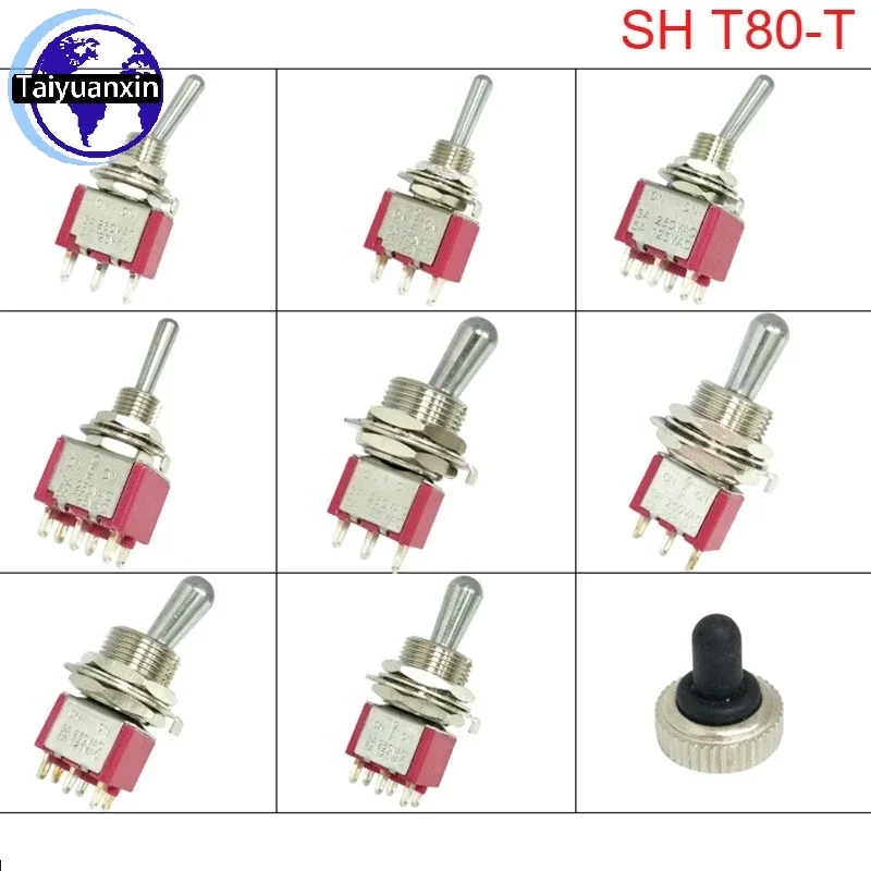 1PCS SH T80-T Series Rocker Switch T8011 T8012 T8013 T8014 Aperture Diameter 6/12mm Mini Toggle Switch 5A 125VAC 3A 250VAC
1PCS SH T80-T Series Rocker Switch T8011 T8012 T8013 T8014 Aperture Diameter 6/12mm Mini Toggle Switch 5A 125VAC 3A 250VAC