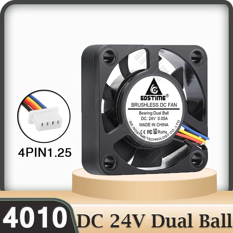 Gdstime 4010 24V 3D Printer Fan 4Pin1.25 40mm Axial Cooling Fan 4cm Dual Ball 40x40x10mm DC Brushless Cooler Mini Ventilador
Gdstime 4010 24V 3D Printer Fan 4Pin1.25 40mm Axial Cooling Fan 4cm Dual Ball 40x40x10mm DC Brushless Cooler Mini Ventilador