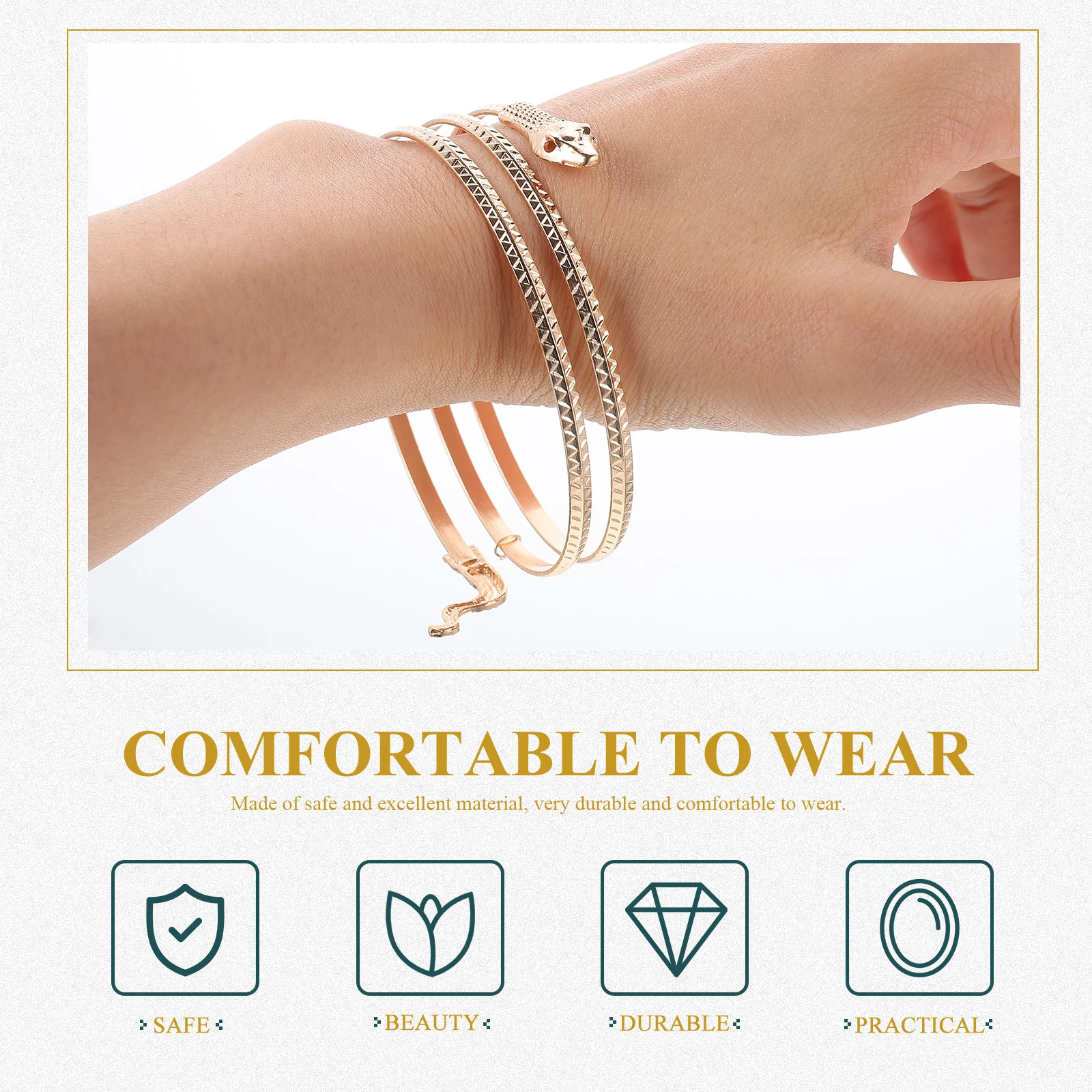 1 set Snake Hair Hoops Bracelets Set Egyptian Style Headband Upper Arm Band Cuff For Halloween Party Cosplay Accessory Decor
1 set Snake Hair Hoops Bracelets Set Egyptian Style Headband Upper Arm Band Cuff For Halloween Party Cosplay Accessory Decor