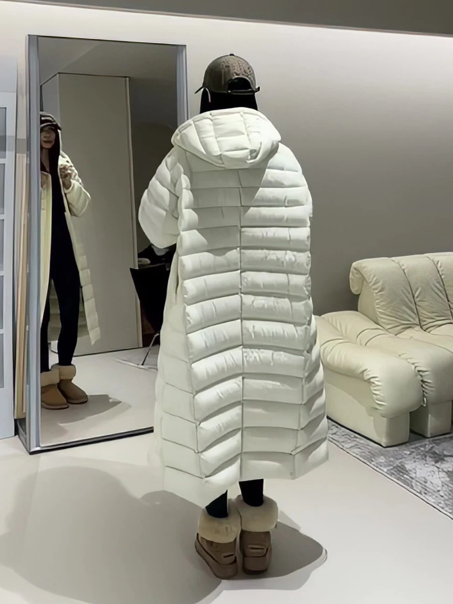 New National Standard Long White Duck down Jacket Women's Coat Cloud Puff Style Winter Warm Polyester Fiber Zipper Closure
New National Standard Long White Duck down Jacket Women's Coat Cloud Puff Style Winter Warm Polyester Fiber Zipper Closure