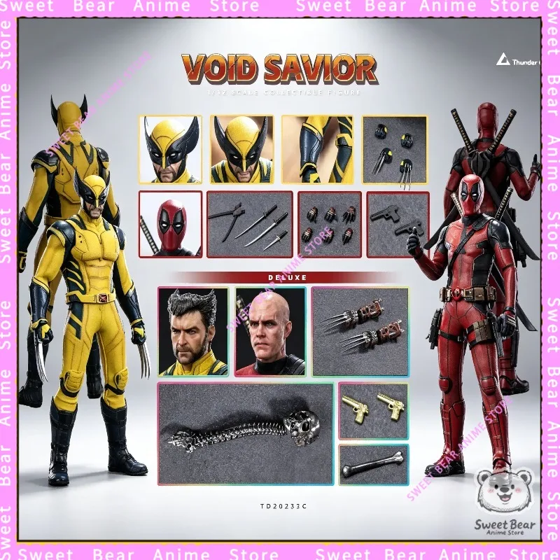 In Stock Thunder Toys Deadpool Wolverine Two Pack TD20232 1/12 Action Figure Anime Model Trendy Toys Desktop Doll Collectibles
In Stock Thunder Toys Deadpool Wolverine Two Pack TD20232 1/12 Action Figure Anime Model Trendy Toys Desktop Doll Collectibles
