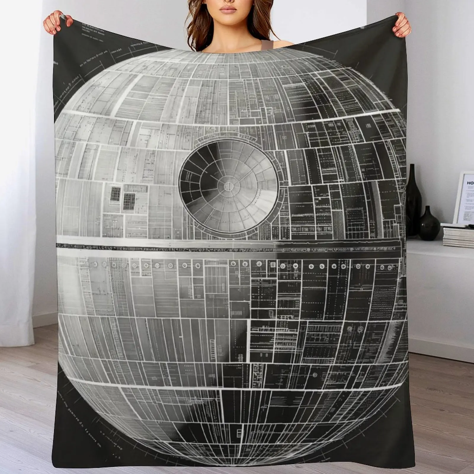 Death Star Blueprint Starship Fan Art Throw Blanket Soft Comfort Blanket for Reading Watching TV
Death Star Blueprint Starship Fan Art Throw Blanket Soft Comfort Blanket for Reading Watching TV
