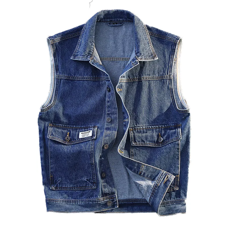 Trendy Men's Denim Vest Slim Fit Solid Color Cotton Breathable Casual Denim Waistcoat Comfortable Men's Sleeveless Denim Shirt
Trendy Men's Denim Vest Slim Fit Solid Color Cotton Breathable Casual Denim Waistcoat Comfortable Men's Sleeveless Denim Shirt