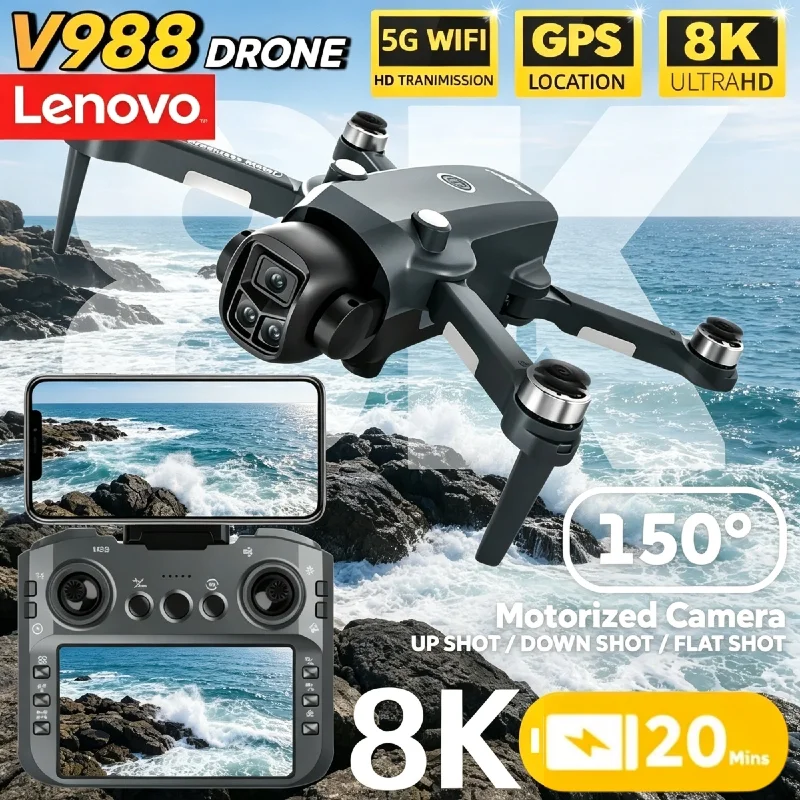 Профессиональный дрон Lenovo V988 с двумя 8K HD камерами, 5G WiFi FPV и пультом управления с большим экраном, складной квадрокоптер
Профессиональный дрон Lenovo V988 с двумя 8K HD камерами, 5G WiFi FPV и пультом управления с большим экраном, складной квадрокоптер