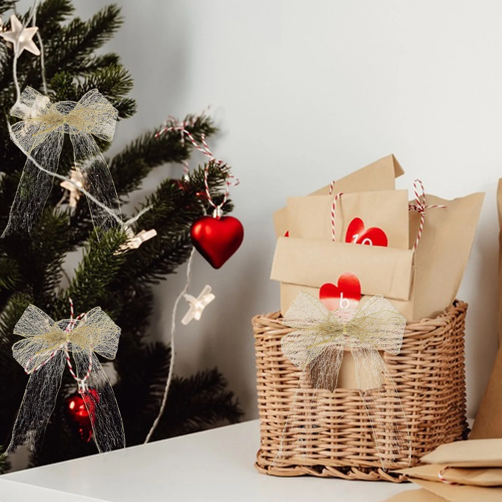 4Pcs Glitter Golden Bows Large Christmas Tree Topper Decorations Festive Holiday Garland Wreath Ornaments Supplies
4Pcs Glitter Golden Bows Large Christmas Tree Topper Decorations Festive Holiday Garland Wreath Ornaments Supplies