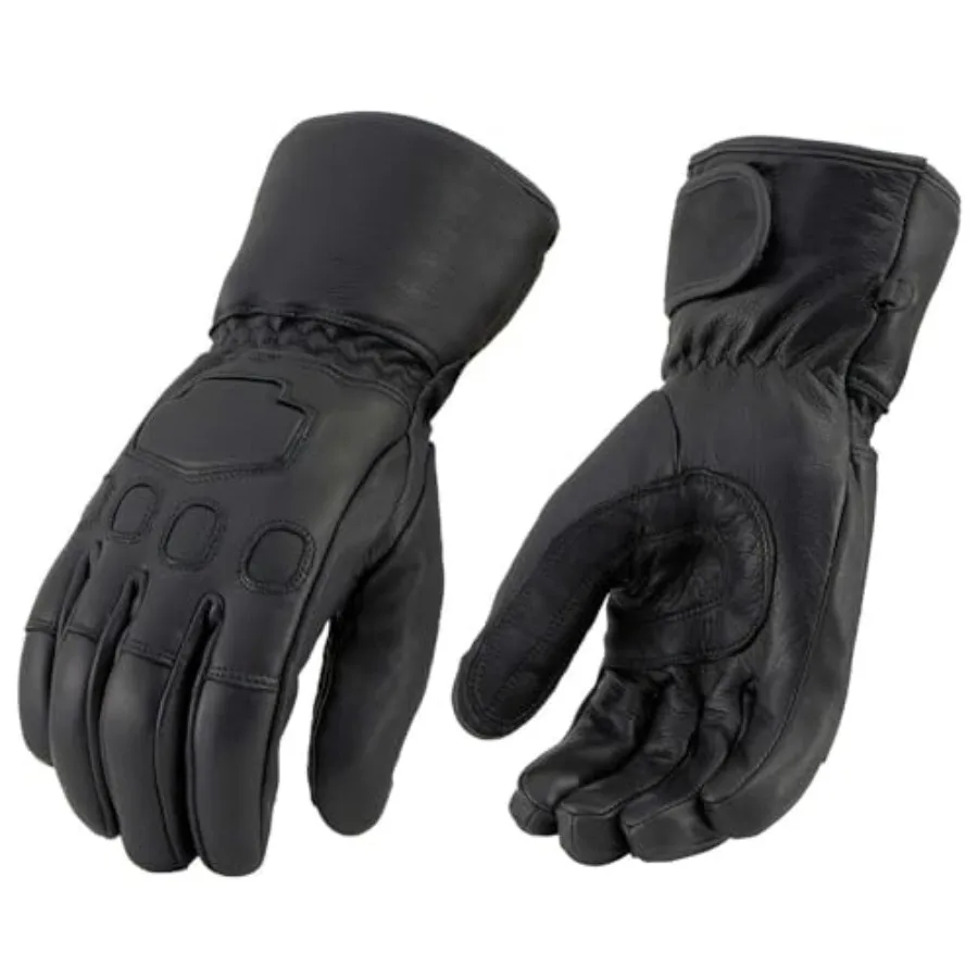 Men's deerskin thermal lined gauntlet glove for cold-weather outdoor use, brown, ultra-warm with cinch wrist and double ply pal
Men's deerskin thermal lined gauntlet glove for cold-weather outdoor use, brown, ultra-warm with cinch wrist and double ply pal