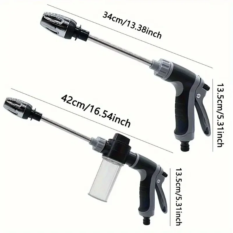 A set of high-pressure water gun, foam spray gun, multi-function cleaning water gun, suitable for car cleaning, outdoor garden
A set of high-pressure water gun, foam spray gun, multi-function cleaning water gun, suitable for car cleaning, outdoor garden