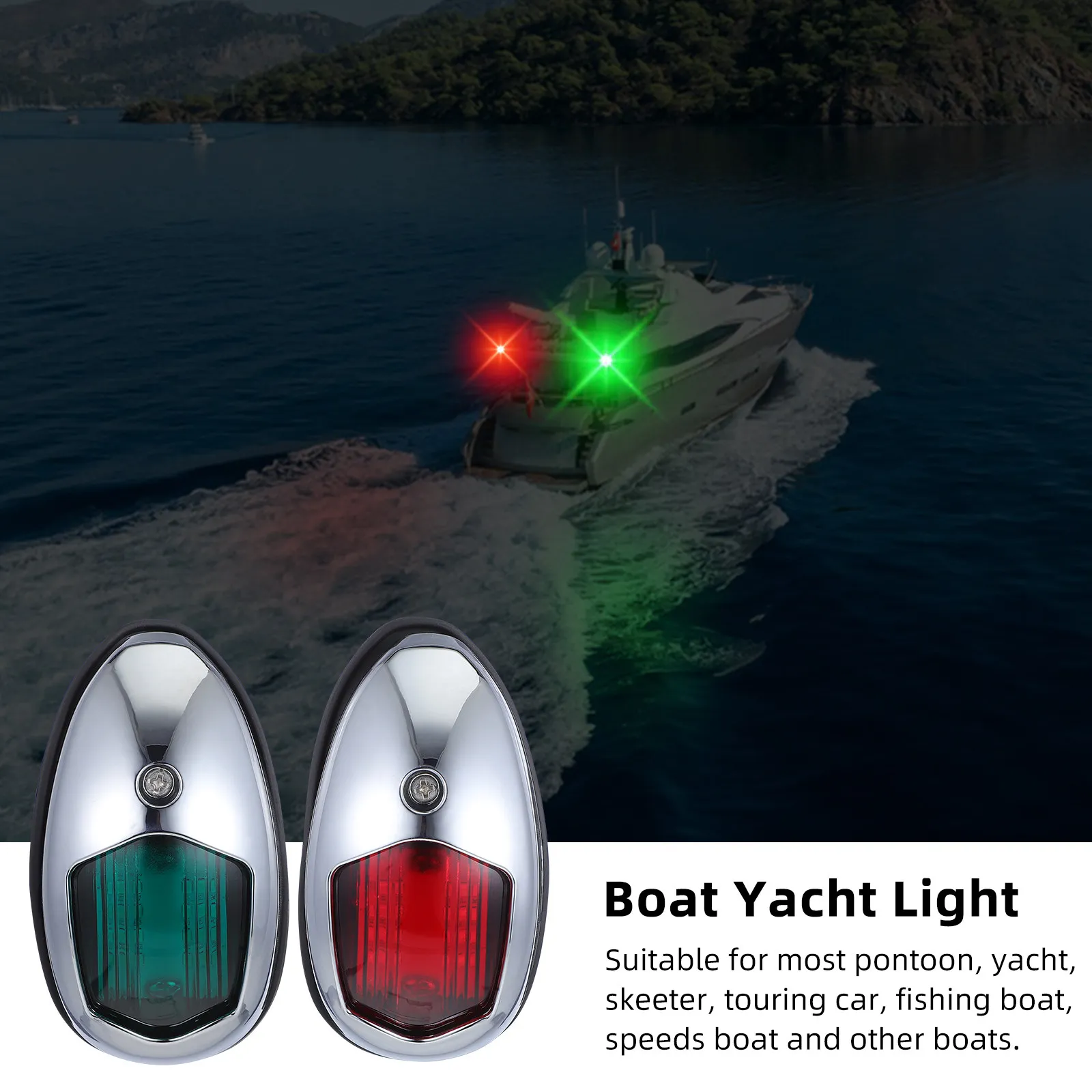 2Pcs LED Marine Boat Navigation Lights Bow Stern Running Signal Safety Lights Pontoon Yacht Marine Boat Light
2Pcs LED Marine Boat Navigation Lights Bow Stern Running Signal Safety Lights Pontoon Yacht Marine Boat Light