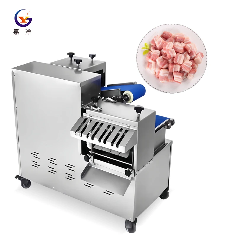 Fully Automatic Cube Pork & Fresh Meat Cutter New Condition Chicken Dicing Machine and Meat Slicer