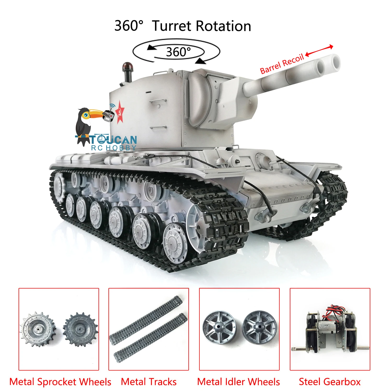 HENG LONG 1/16 7,0 Модернизированный советский радиоуправляемый танк KV-2 RTR Gigant 3949 360 ° Редукторная коробка передач, гусеницы, игрушечный автомобиль с дистанционным управлением TH20015-SMT1
HENG LONG 1/16 7,0 Модернизированный советский радиоуправляемый танк KV-2 RTR Gigant 3949 360 ° Редукторная коробка передач, гусеницы, игрушечный автомобиль с дистанционным управлением TH20015-SMT1