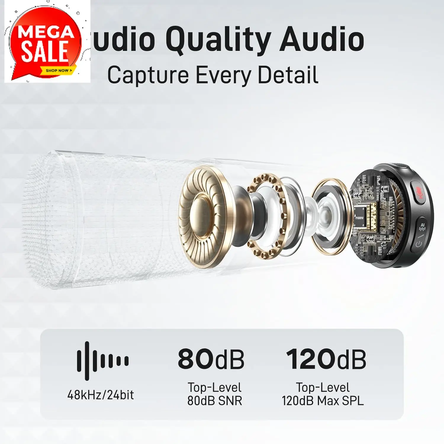 Sale price Sale price Wireless Lavalier Microphone for iPhone/Android/Camera/PC, Mini Lapel Mic with 48khz 24bit, Voice Filter,
Sale price Sale price Wireless Lavalier Microphone for iPhone/Android/Camera/PC, Mini Lapel Mic with 48khz 24bit, Voice Filter,
