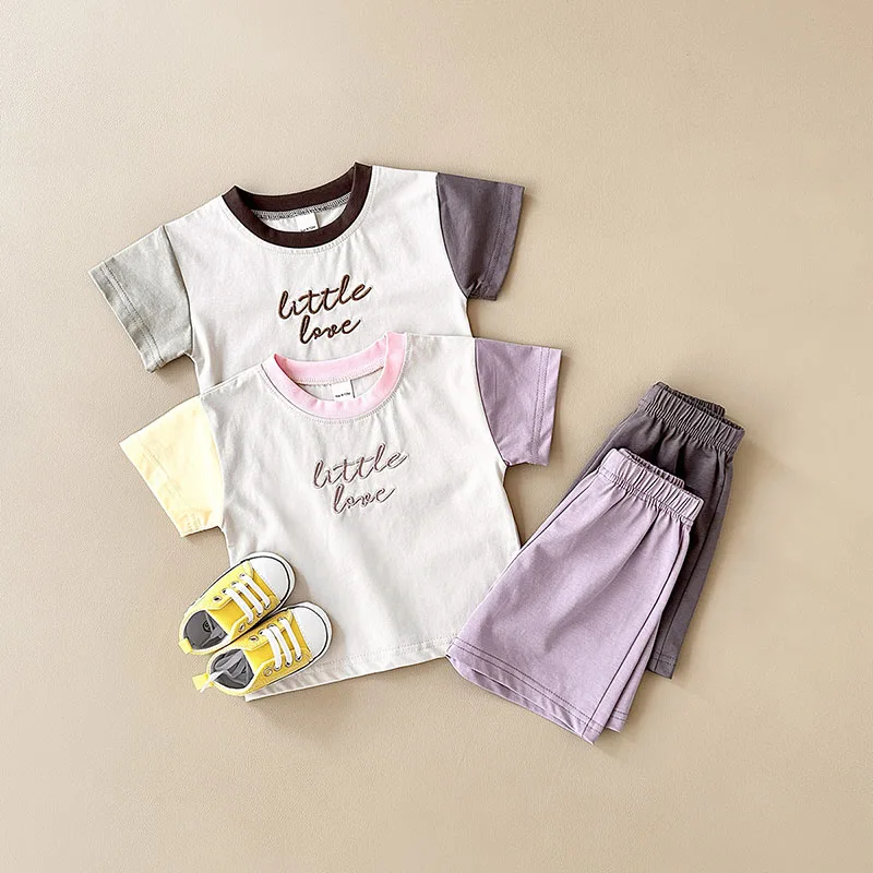 MILANCEL New Summer Baby Clothes Set 9M-4T Color Block Letter Toddler Girls T-shirt+Shorts Infant Leisure Cotton Outfit 2PCS
MILANCEL New Summer Baby Clothes Set 9M-4T Color Block Letter Toddler Girls T-shirt+Shorts Infant Leisure Cotton Outfit 2PCS