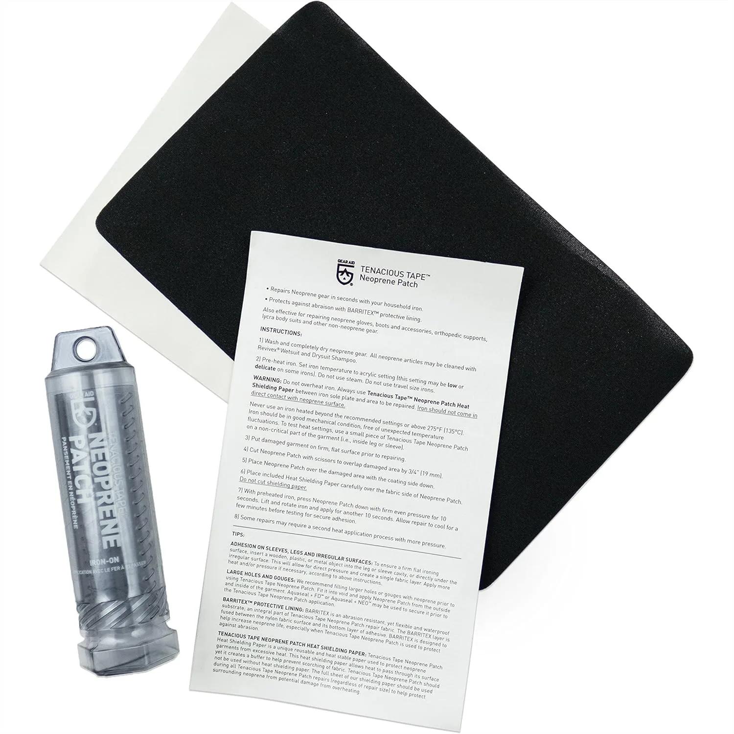 Neoprene Patch Repair Kit for Wetsuits, Fix Seams & Tears, 6" x 10" Black
Neoprene Patch Repair Kit for Wetsuits, Fix Seams & Tears, 6" x 10" Black