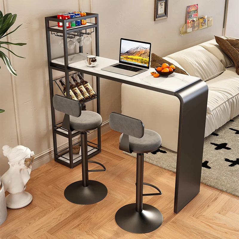 Bar table Household simple rock slab tall table Long table Living room sofa Balcony partition Mini leisure bar
Bar table Household simple rock slab tall table Long table Living room sofa Balcony partition Mini leisure bar