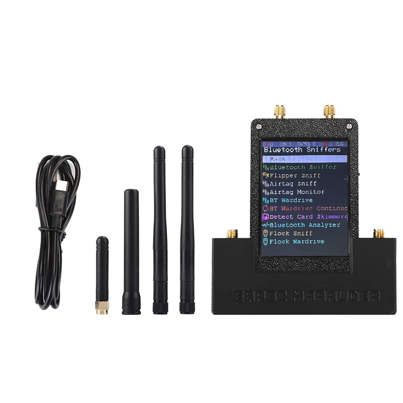 5G Version Flipper Zero External Module Kit 433MHz RF ESP32C5 GPS Modules with 2.8-inch Screen for Signal/Data Analysis