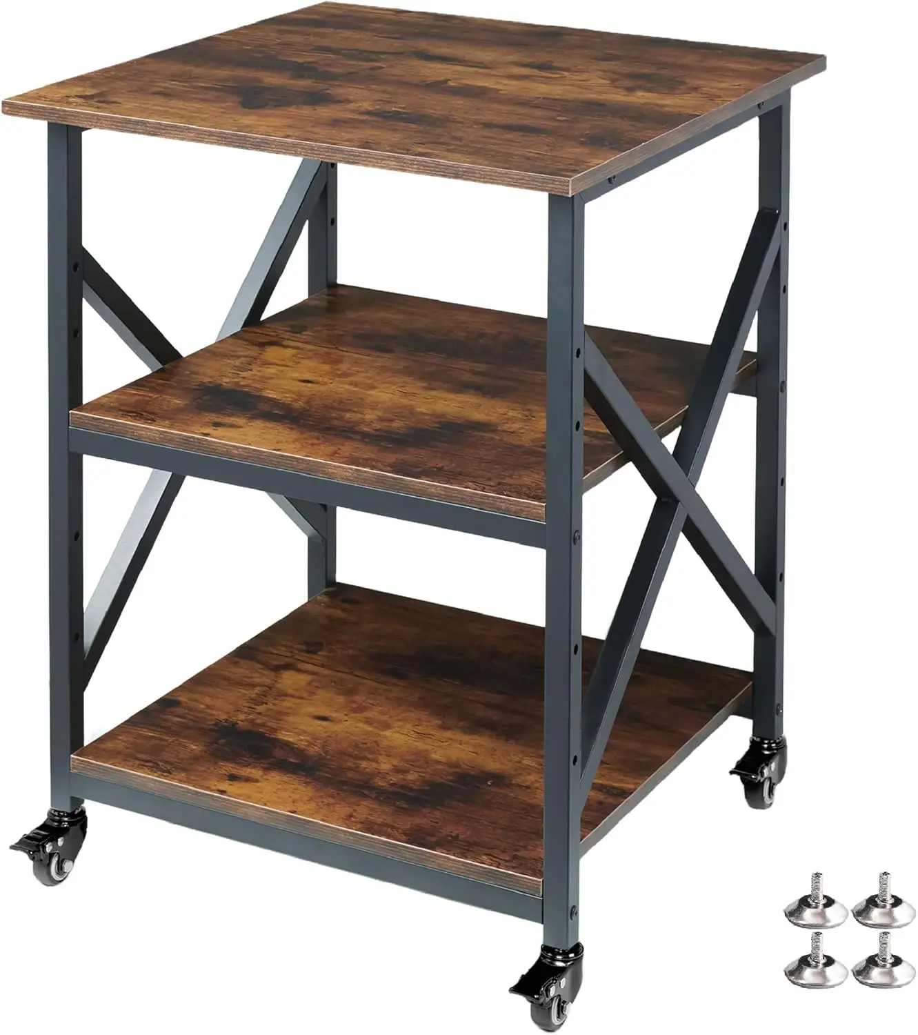 Large Adjustable Printer Stand with 3-Tier Storage and Wheels for Home Office in Rustic Brown
Large Adjustable Printer Stand with 3-Tier Storage and Wheels for Home Office in Rustic Brown