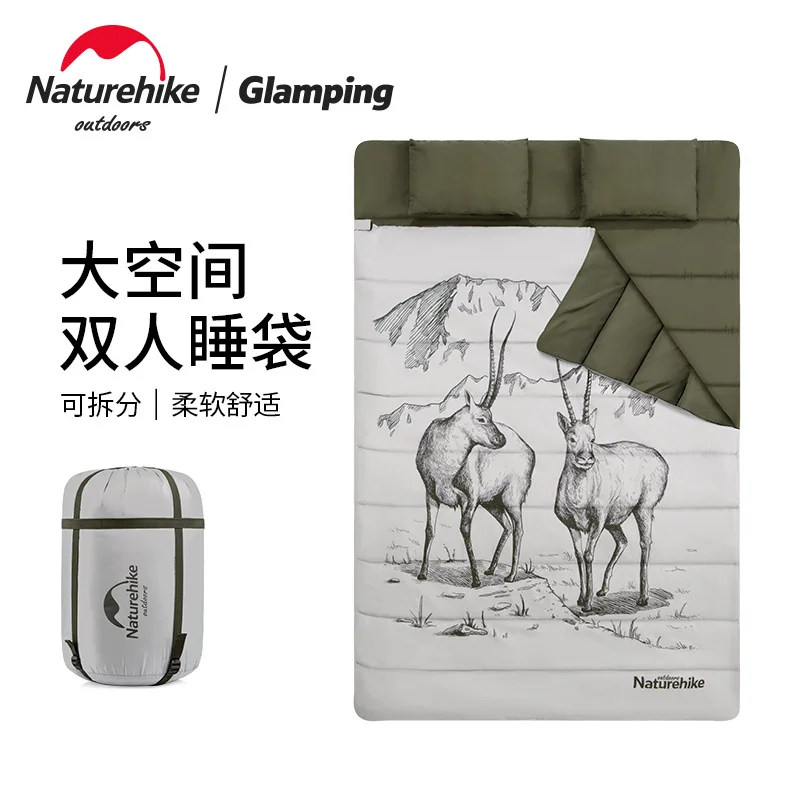 Naturehike Four Seasons Outdoor Camping Cotton Sleeping Bag 2 People Widened Thickened Warm Pillow Pattern Sleeping Bag
Naturehike Four Seasons Outdoor Camping Cotton Sleeping Bag 2 People Widened Thickened Warm Pillow Pattern Sleeping Bag