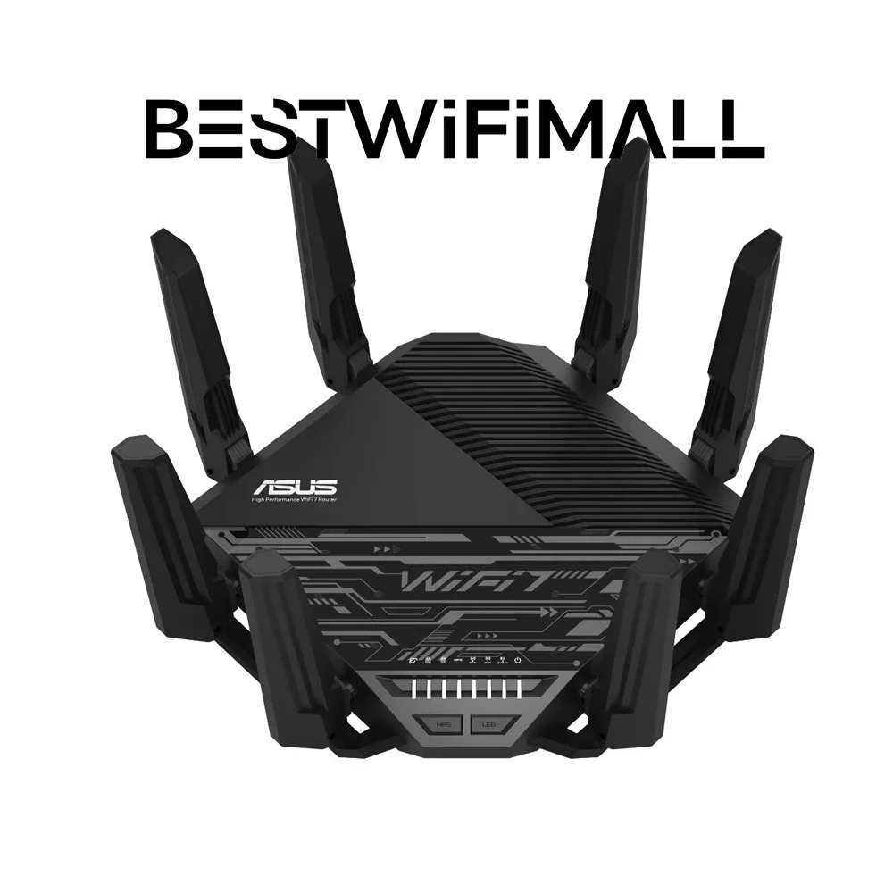 Маршрутизатор ASUS GT-BE96 BE19000 трехдиапазонный с поддержкой Wi-Fi 7, с полосой пропускания 320 МГц, 4096-QAM, многофункциональный MLO, двойные порты 10G, VPN
Маршрутизатор ASUS GT-BE96 BE19000 трехдиапазонный с поддержкой Wi-Fi 7, с полосой пропускания 320 МГц, 4096-QAM, многофункциональный MLO, двойные порты 10G, VPN