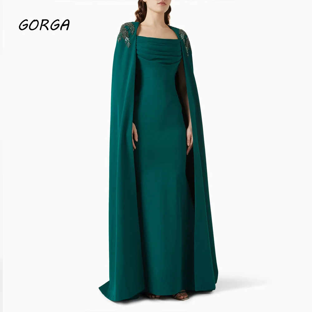 GORGA Customized Dark Green Floor-Length Evening Dress Square Neck Crystal Prom Dress Long Sleeves 2025 Mermaid Party Dress
GORGA Customized Dark Green Floor-Length Evening Dress Square Neck Crystal Prom Dress Long Sleeves 2025 Mermaid Party Dress
