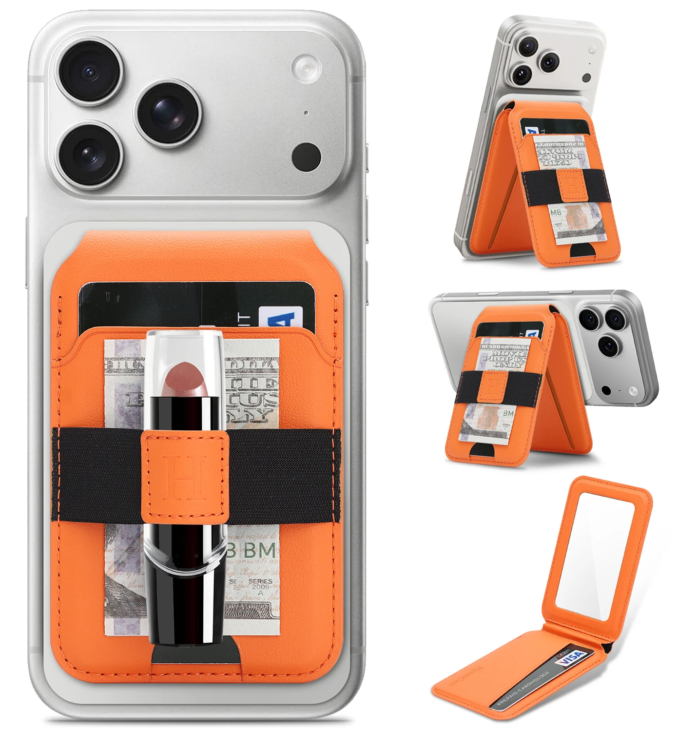 Magnetic Leather Mirror Stand for iPhone 17 16 15 14 Pro Max Wallet Card Elastic Bandage Holder S26 S25 S24 Ultra Plus Bracket
Magnetic Leather Mirror Stand for iPhone 17 16 15 14 Pro Max Wallet Card Elastic Bandage Holder S26 S25 S24 Ultra Plus Bracket