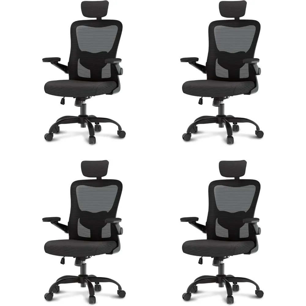 Office Chairs Mesh Computer Desk Chair with 3D Flip-up Armrests Adjustable Headrest and Lumbar Support Office Chair
Office Chairs Mesh Computer Desk Chair with 3D Flip-up Armrests Adjustable Headrest and Lumbar Support Office Chair
