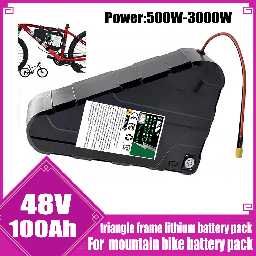 48V 100AH High Capacity Waterproof Hard Case Strong power battery pack 350W 500W 750W 1000W triangle battery
48V 100AH High Capacity Waterproof Hard Case Strong power battery pack 350W 500W 750W 1000W triangle battery