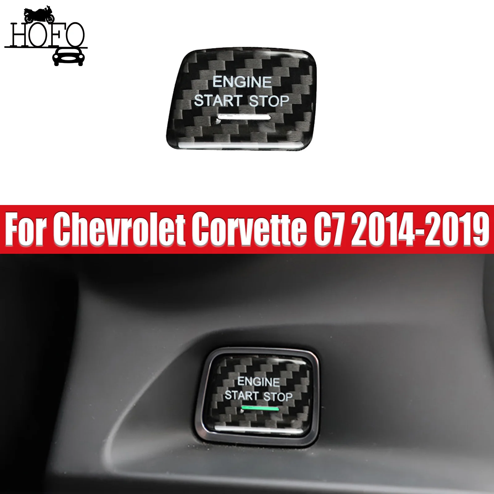 Engine Start Stop Push Button Trim Decorative Cover Real Carbon Fiber For Chevrolet Corvette C7 2014-2019
Engine Start Stop Push Button Trim Decorative Cover Real Carbon Fiber For Chevrolet Corvette C7 2014-2019