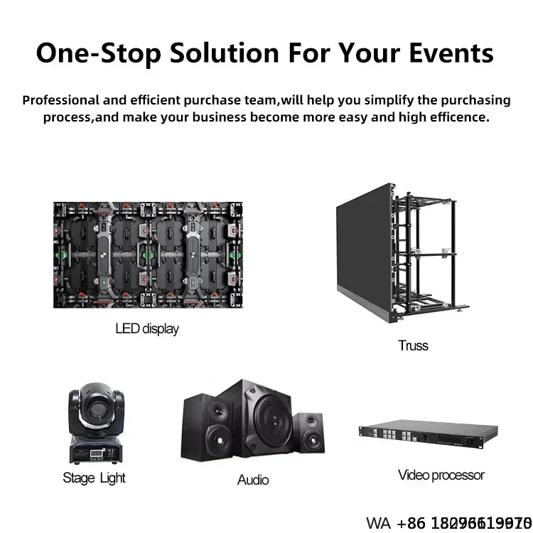 P3.91/P4.81 LED Video Wall Panel High Performance Indoor Outdoor Rental Display
P3.91/P4.81 LED Video Wall Panel High Performance Indoor Outdoor Rental Display