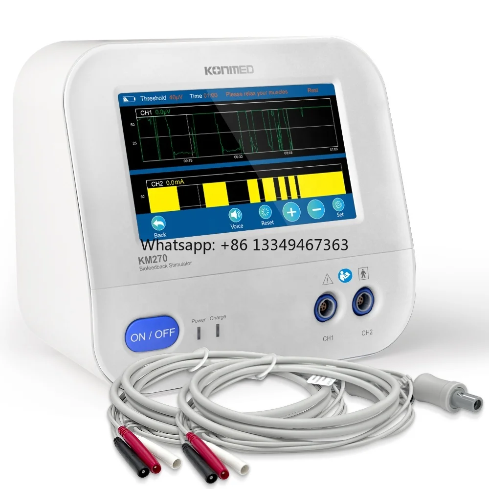Stimulator KM270 (EMG/ GAME/ETS/MIRROR/ STIM) 2 channels 7.0-inch color touch display KONMED 2024 New Model Biofeedback
Stimulator KM270 (EMG/ GAME/ETS/MIRROR/ STIM) 2 channels 7.0-inch color touch display KONMED 2024 New Model Biofeedback
