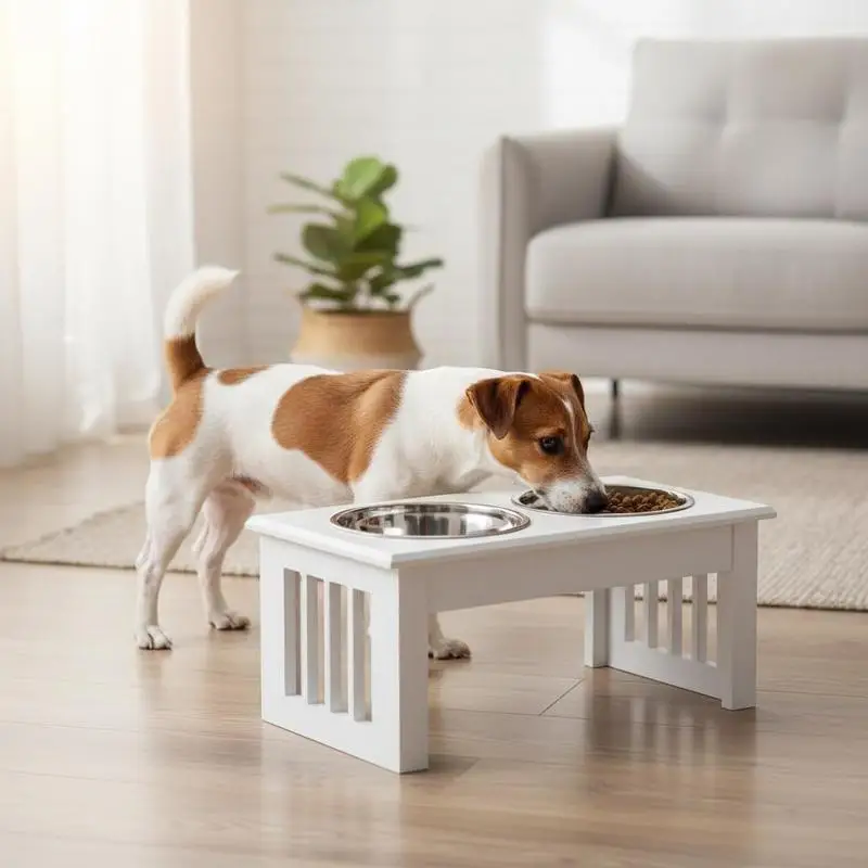 PawHut Elevated Dog and Cat Feeding Stand with Double Bowls - Dimensions 44L x 24W x 15H cm - Includes 2 Stainless Steel Bowls (0.9L Capacity) - White
PawHut Elevated Dog and Cat Feeding Stand with Double Bowls - Dimensions 44L x 24W x 15H cm - Includes 2 Stainless Steel Bowls (0.9L Capacity) - White