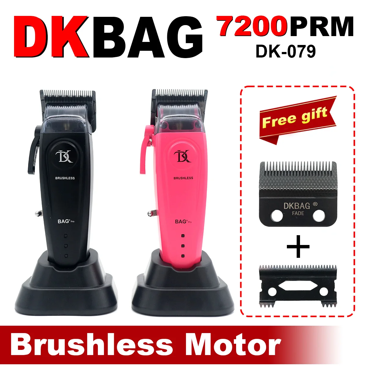 DKBAG DK-079 Professional Hair Clipper for Men DLC Blade 10W Brushless Motor Full Metal with Base Charger Barber Machines
DKBAG DK-079 Professional Hair Clipper for Men DLC Blade 10W Brushless Motor Full Metal with Base Charger Barber Machines