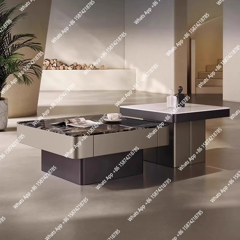 Italian square coffee table combination modern simple household small apartment living room designer artistic marble tea table
Italian square coffee table combination modern simple household small apartment living room designer artistic marble tea table