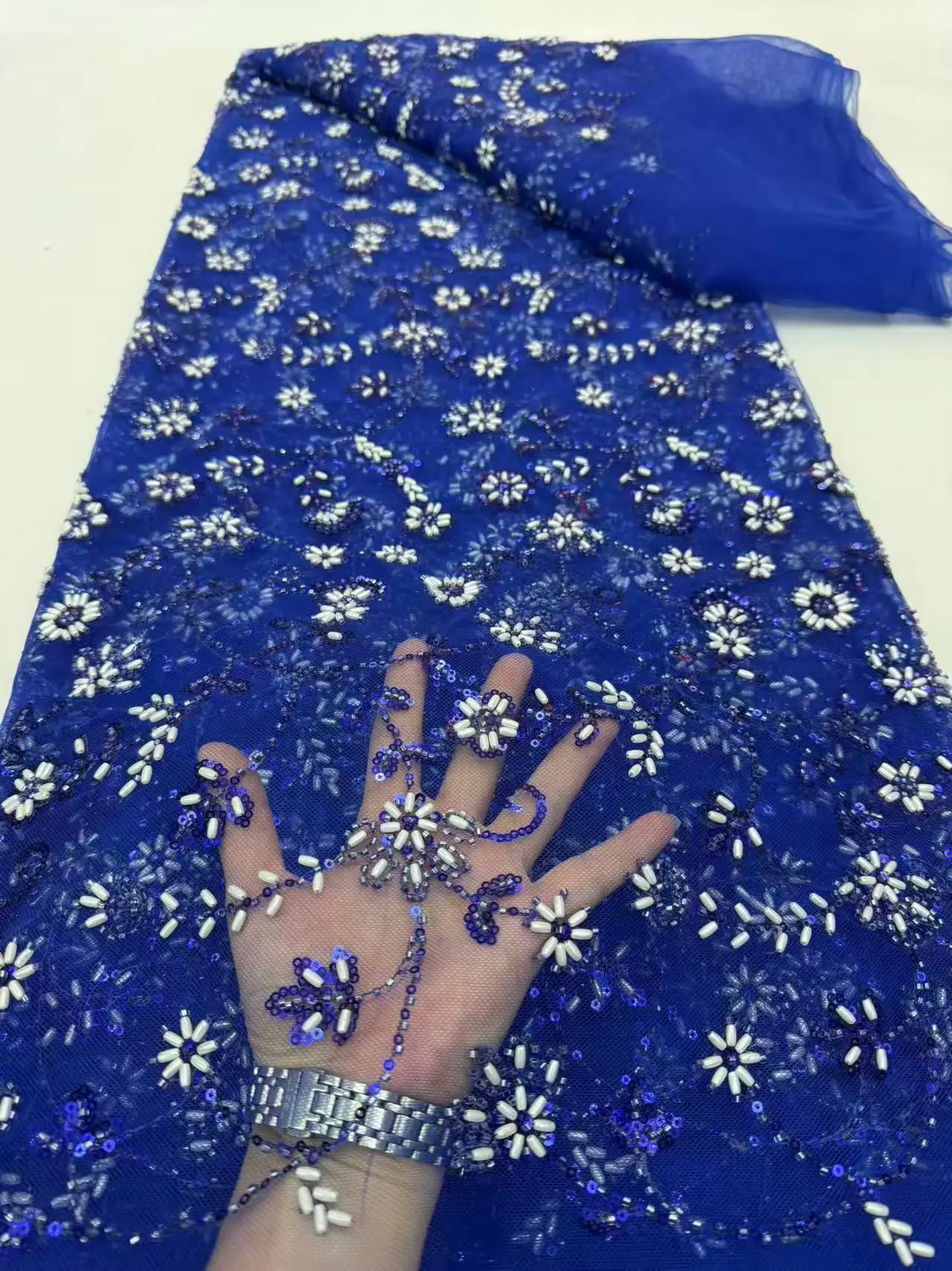 2026 High-Quality African Nigerian Tulle Lace Fabric Sequins Embroidery French Guipure Wedding Party Dress Beaded 5 Yards
2026 High-Quality African Nigerian Tulle Lace Fabric Sequins Embroidery French Guipure Wedding Party Dress Beaded 5 Yards