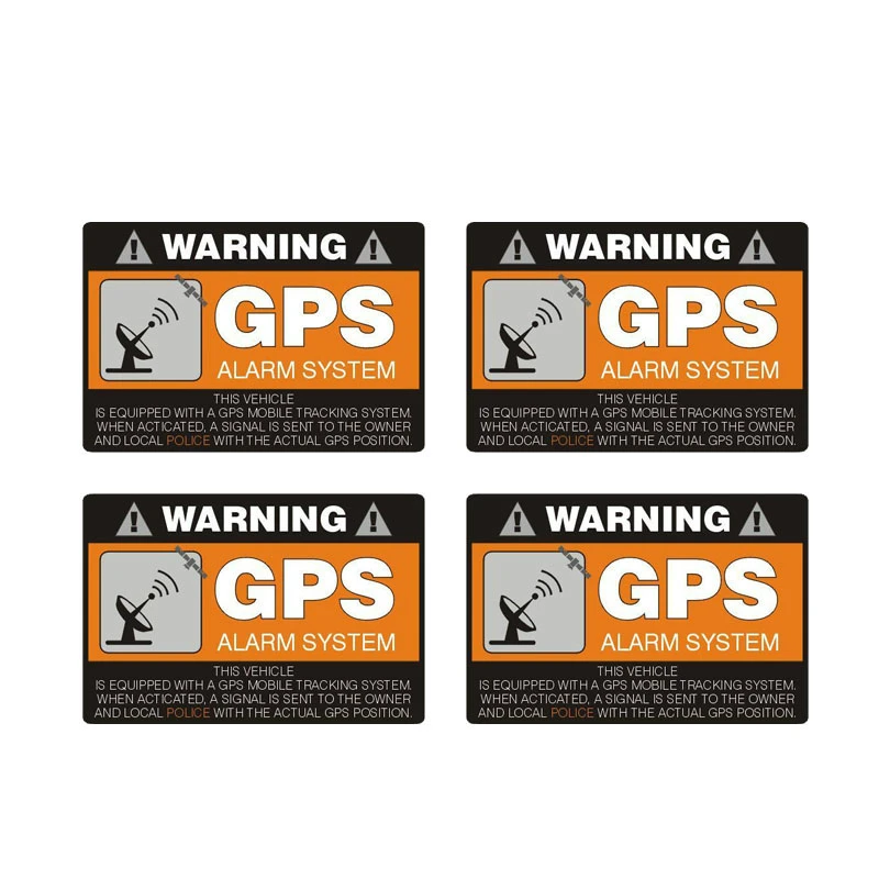Car Sticker 4X Warning GPS Alarm System Automobiles Motorcycles Exterior Accessories PVC Decals for Bmw Audi Ford,8cm*5.3cm
Car Sticker 4X Warning GPS Alarm System Automobiles Motorcycles Exterior Accessories PVC Decals for Bmw Audi Ford,8cm*5.3cm