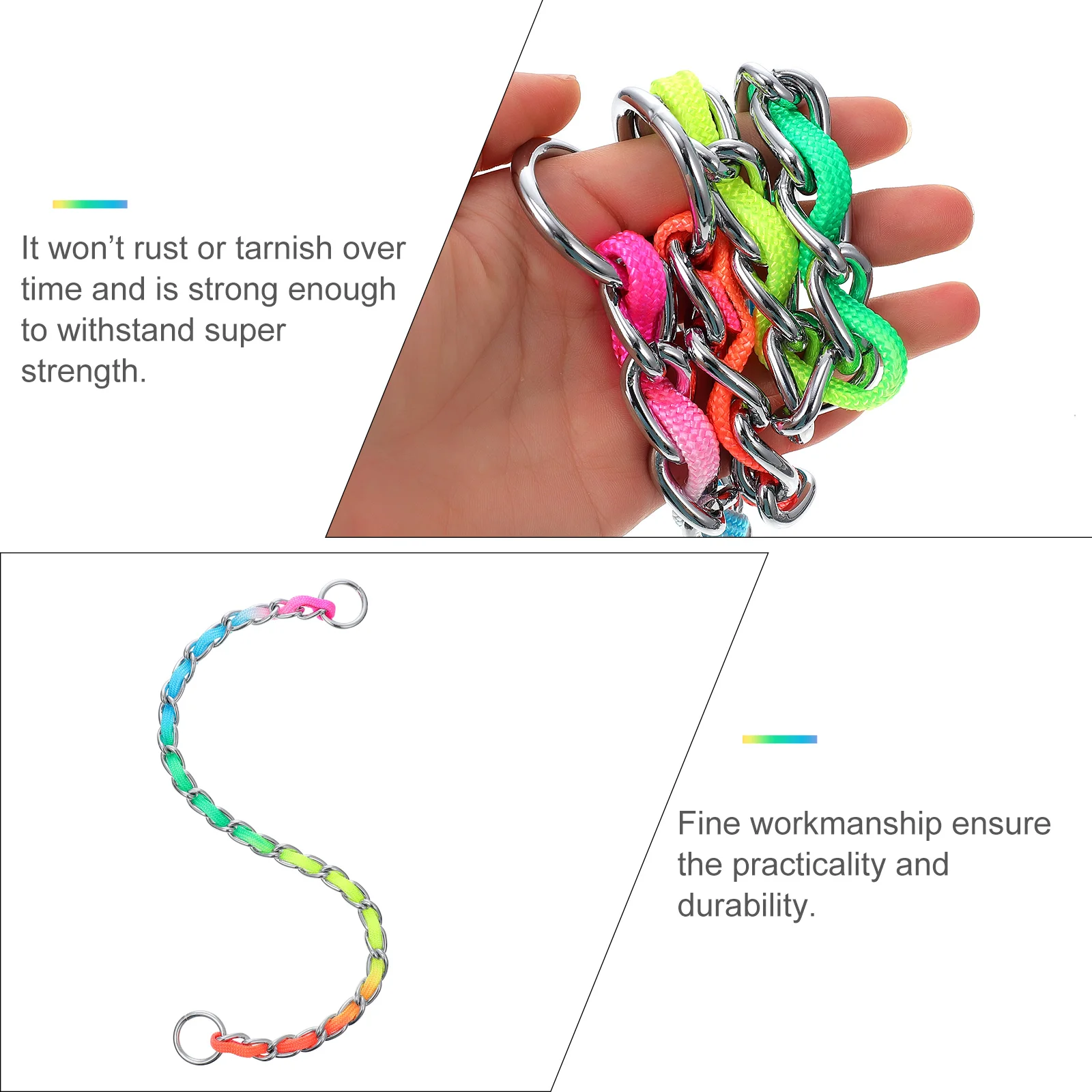 Fine Workmanship Lightweight Iron Nylon Chain Leash Durable Rustproof Pet Supplies Rope Obedience Everyday
Fine Workmanship Lightweight Iron Nylon Chain Leash Durable Rustproof Pet Supplies Rope Obedience Everyday